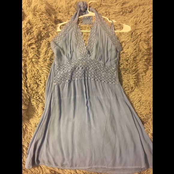 Light purple/blue lace halter beach cover up! - Picture 1 of 4